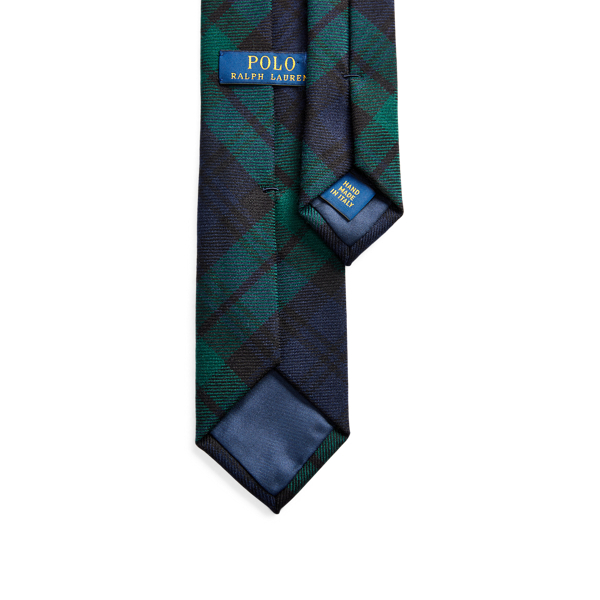 Navy/Green Tartan Wool Narrow Tie Polo Ralph Lauren 2
