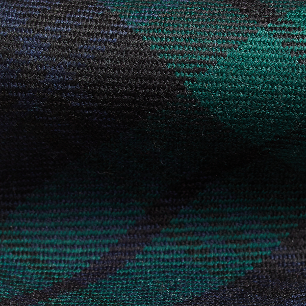 Navy/Green Tartan Wool Narrow Tie Polo Ralph Lauren 3