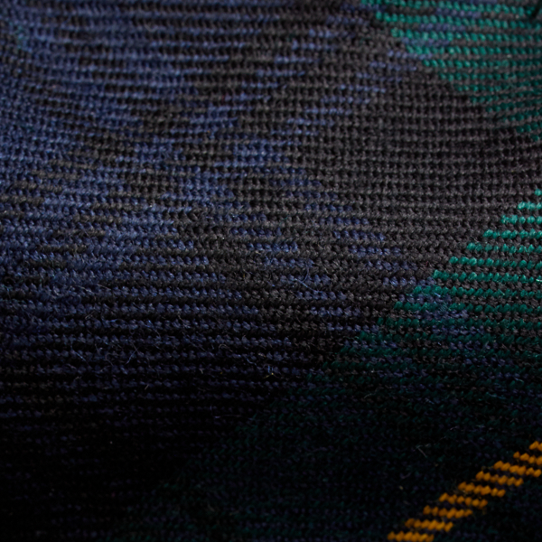 Navy/Gold/Green Tartan Wool Narrow Tie Polo Ralph Lauren 3