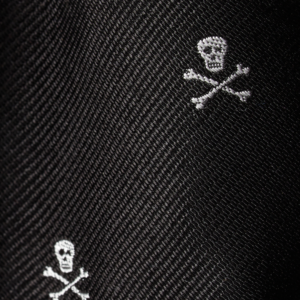 Skull-and-Bones Silk Bow Tie
