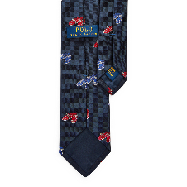 Navy Boat Shoes Silk Narrow Tie Polo Ralph Lauren 2