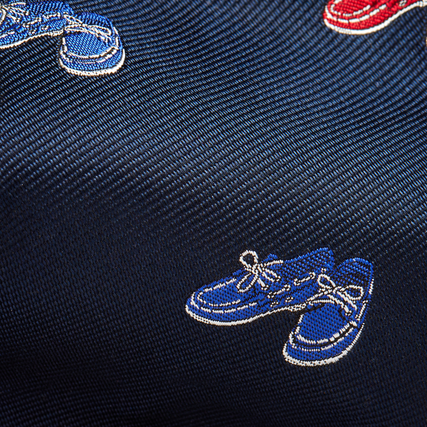 Navy Boat Shoes Silk Narrow Tie Polo Ralph Lauren 3