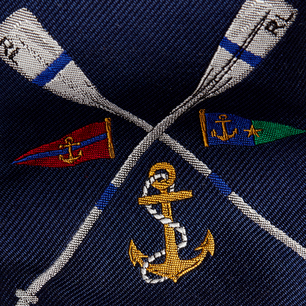 Cravate en soie rames crois&eacute;es Polo Ralph Lauren en Bleu marine 3