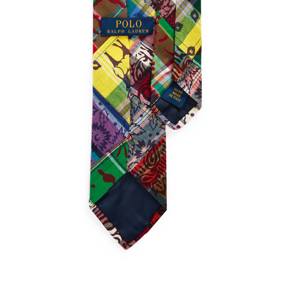 Multi Patchwork-Print Narrow Tie Polo Ralph Lauren 2