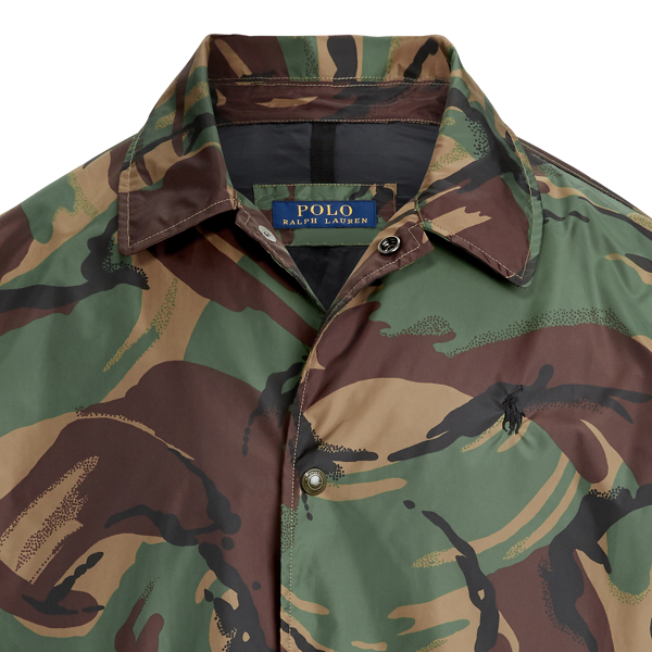 British Elmwood Camo Camo-Print Coach's Jacket Polo Ralph Lauren 7