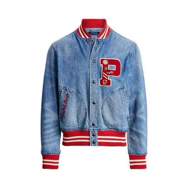 Giacca Letterman in denim Polo Ralph Lauren in 1