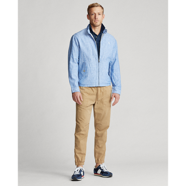 Capri Blue/White Stripe Striped Linen Jacket Polo Ralph Lauren 4