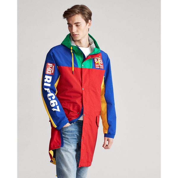Red Multi P-93 Colour-Blocked Marsh Coat Polo Ralph Lauren 8