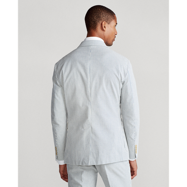 Blue/Cream Polo Soft Striped Seersucker Suit Jacket Polo Ralph Lauren 5