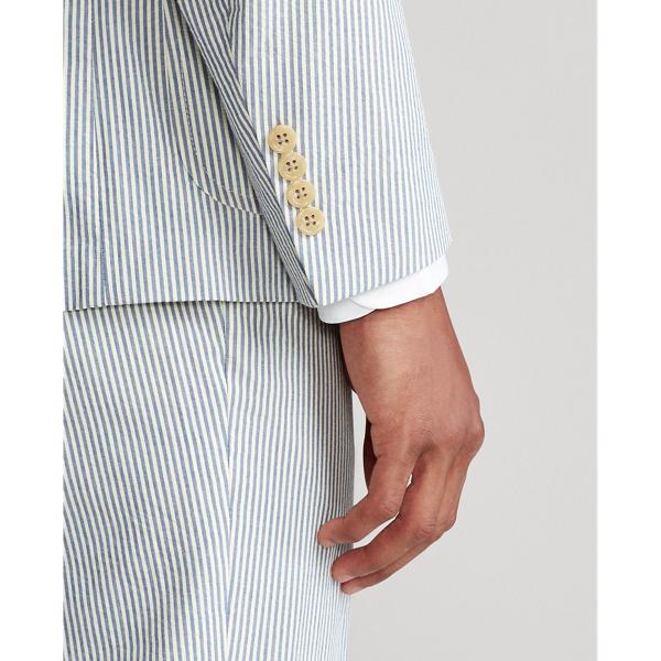 Blue/Cream Polo Soft Striped Seersucker Suit Jacket Polo Ralph Lauren 7