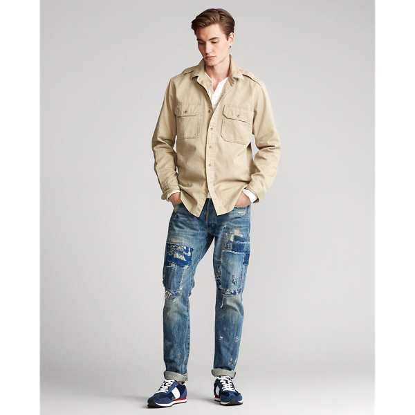 Khaki Classic Fit Twill Shirt Polo Ralph Lauren 3