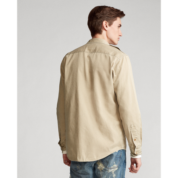 Khaki Classic Fit Twill Shirt Polo Ralph Lauren 4