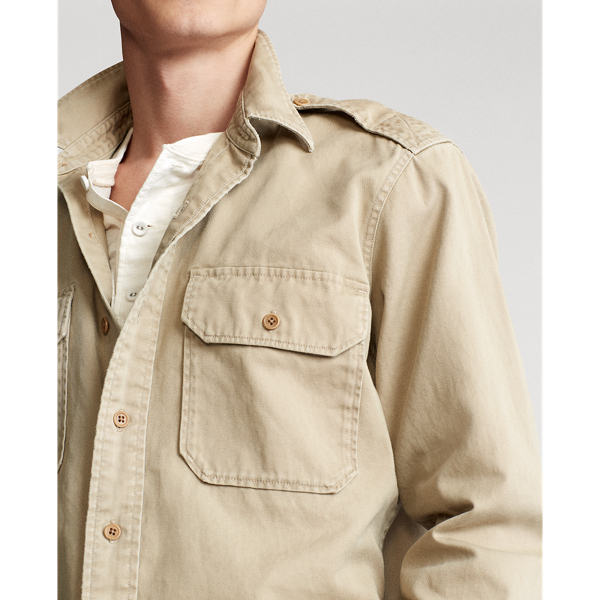 Khaki Classic Fit Twill Shirt Polo Ralph Lauren 5