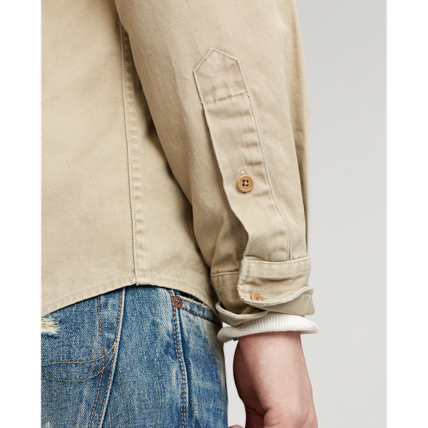Khaki Classic Fit Twill Shirt Polo Ralph Lauren 6