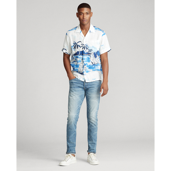 Painterly Tropical Classic Fit Print Linen Shirt Polo Ralph Lauren 3
