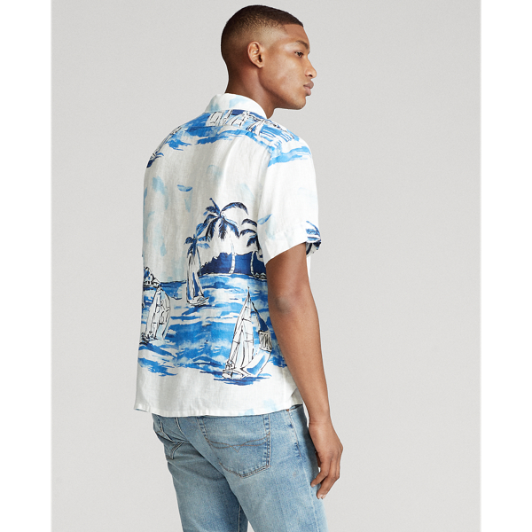 Painterly Tropical Classic Fit Print Linen Shirt Polo Ralph Lauren 5