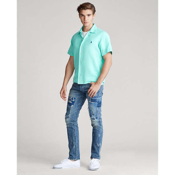 Jadeite Custom Fit Linen-Blend Shirt Polo Ralph Lauren 3