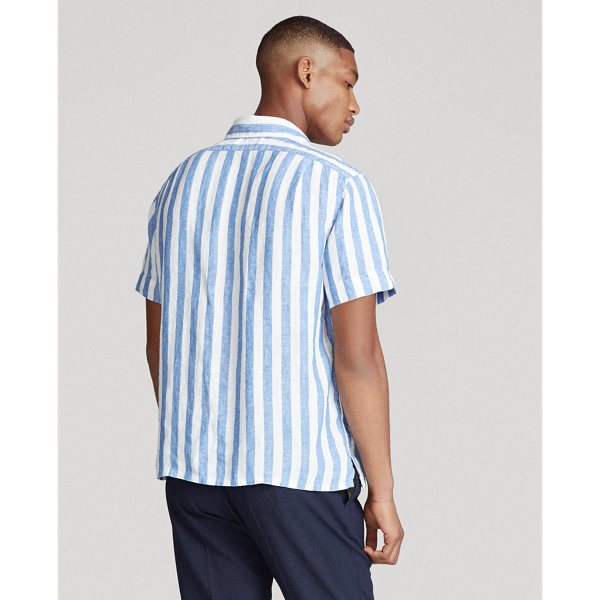Blue/White Classic Fit Linen Shirt Polo Ralph Lauren 5