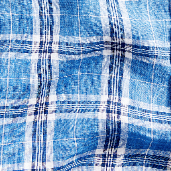 Blue/White Multi Classic Fit Plaid Linen Shirt Polo Ralph Lauren 7