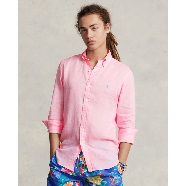 Light pink ralph lauren shirt on sale