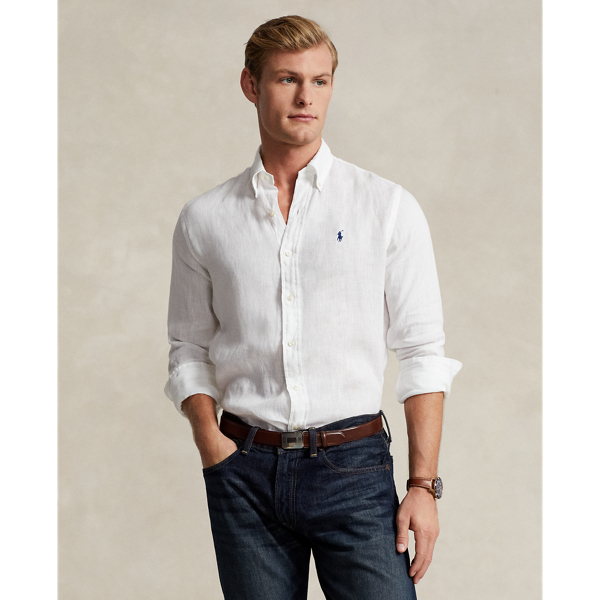 Ralph lauren classic fit linen shirt online