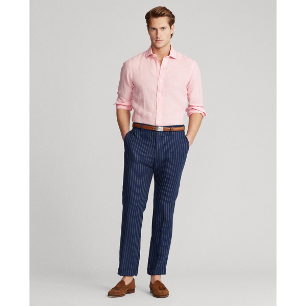 Camisa de cambray de lino Slim Fit Polo Ralph Lauren en Light Pink 3