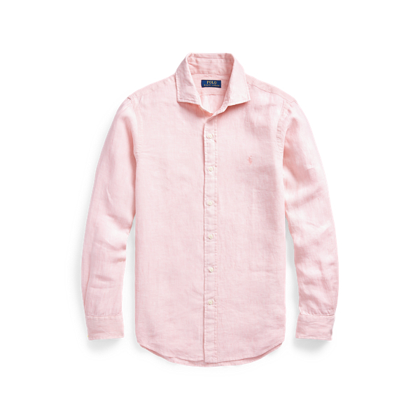 Camisa de cambray de lino Slim Fit Polo Ralph Lauren en Light Pink 2