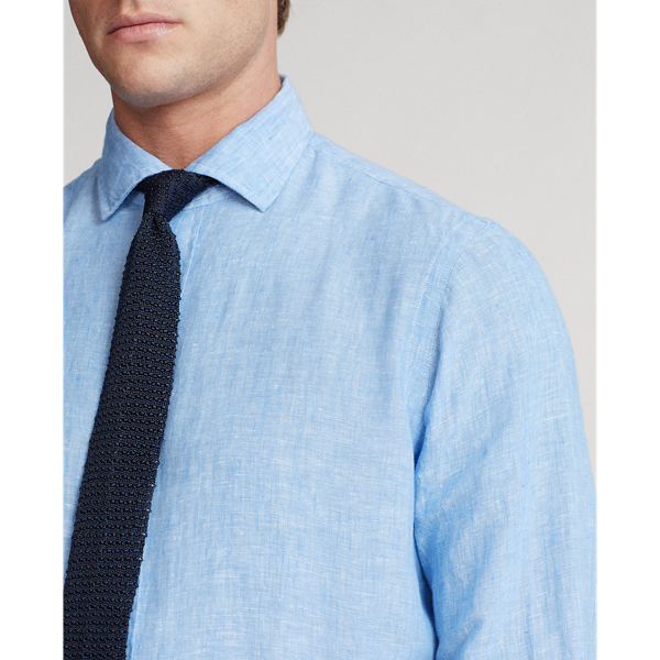 Light Blue Classic Fit Linen Shirt Polo Ralph Lauren 5