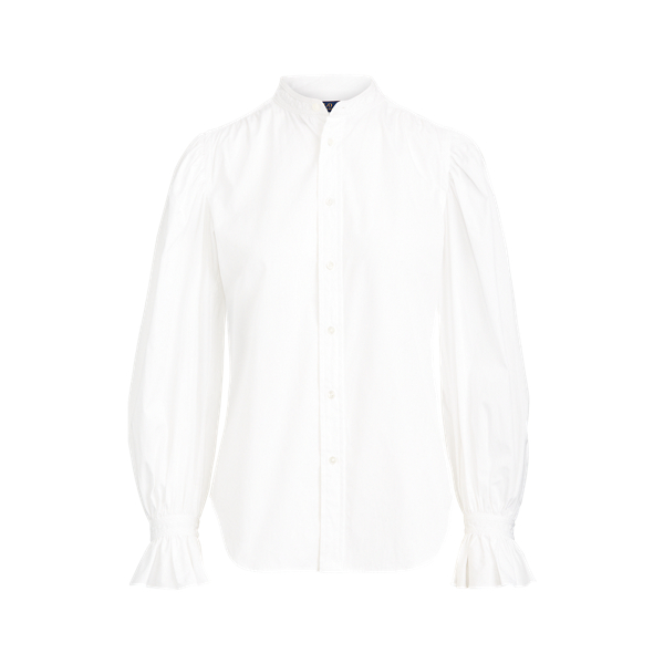 Ruffle-Cuff Cotton Shirt Polo Ralph Lauren 1