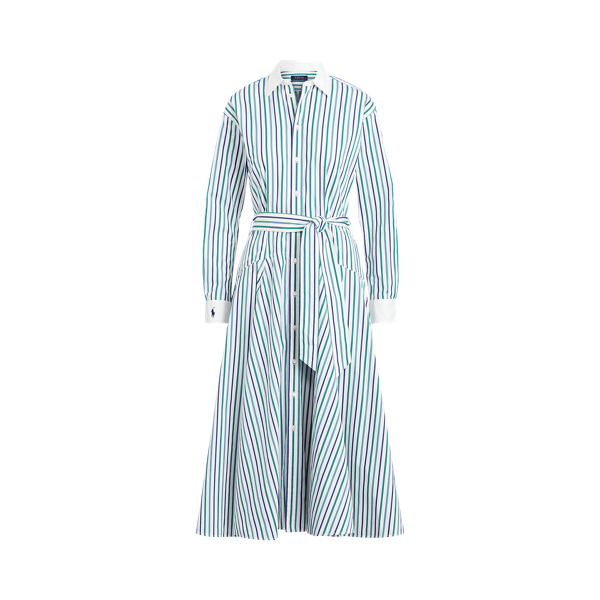 Robe-chemise trap&egrave;ze en coton Polo Ralph Lauren en 1