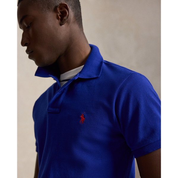 Polo en coton piqu&eacute; coupe cintr&eacute;e Polo Ralph Lauren en Royal Blue 6