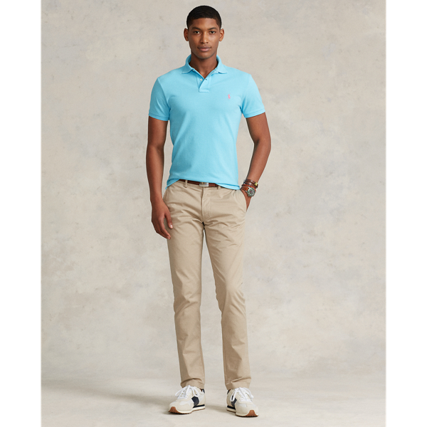 Turquoise Nova Slim Fit Mesh Polo Shirt Polo Ralph Lauren 4