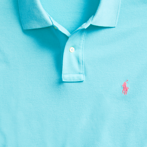 Turquoise Nova Slim Fit Mesh Polo Shirt Polo Ralph Lauren 7