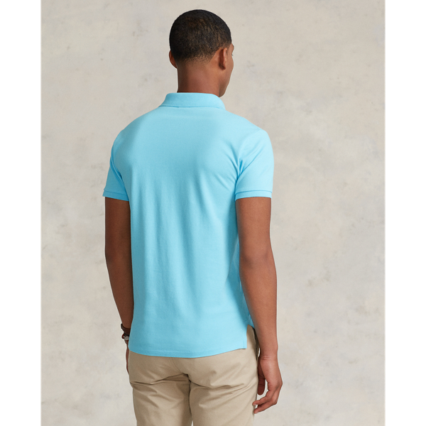 Turquoise Nova Slim Fit Mesh Polo Shirt Polo Ralph Lauren 5