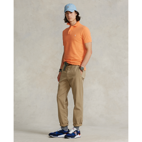 Polo en coton piqu&eacute; coupe cintr&eacute;e Polo Ralph Lauren en Orange Key West 4