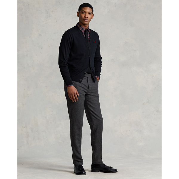 Black Cotton V-Neck Cardigan Polo Ralph Lauren 4