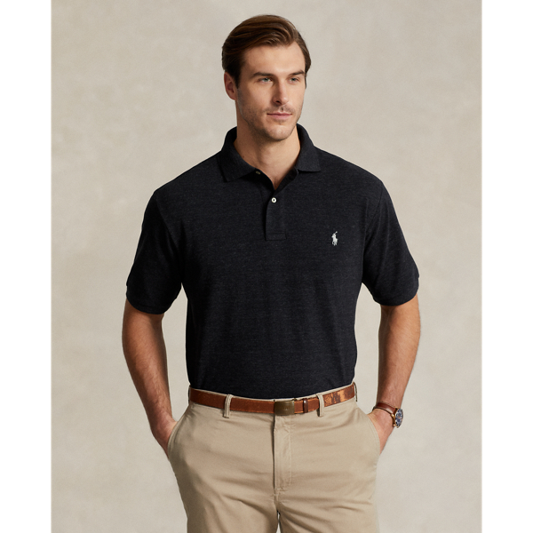Black Marl Heather The Iconic Mesh Polo Shirt Polo Ralph Lauren 1