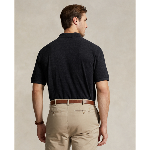 Black Marl Heather The Iconic Mesh Polo Shirt Polo Ralph Lauren 5