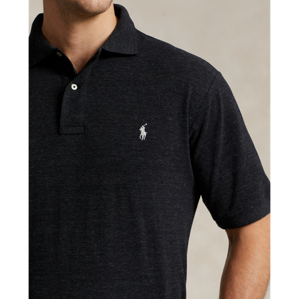 Black Marl Heather The Iconic Mesh Polo Shirt Polo Ralph Lauren 6