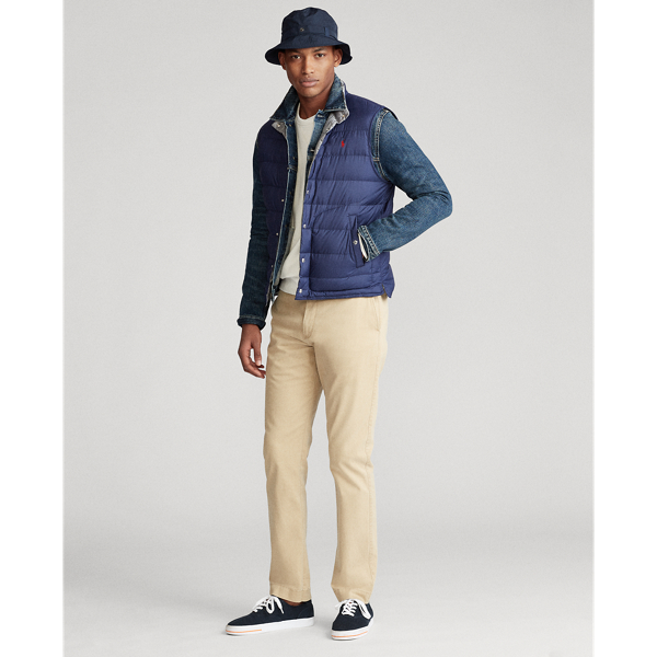 Navy/Silver Reversible Down Gilet Big & Tall 3