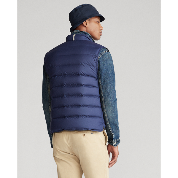 Navy/Silver Reversible Down Gilet Big & Tall 5