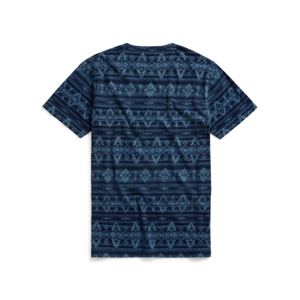 Blanket Stripe Indigo Printed Henley RRL 2