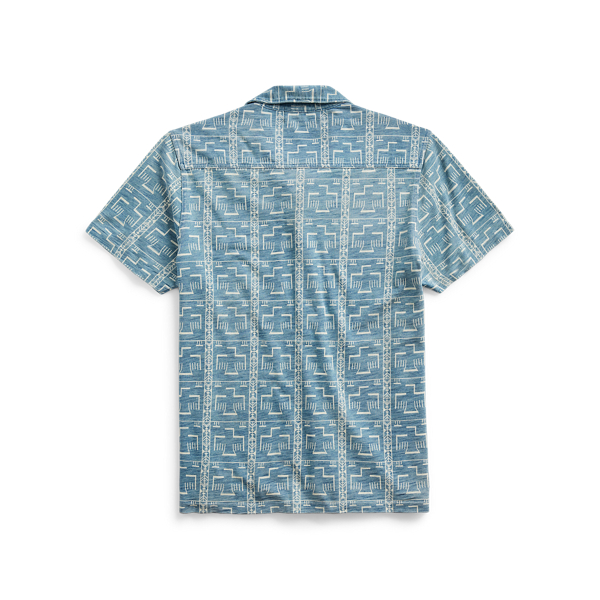 Washed Blue Indigo Print Indigo Jersey Shirt RRL 2