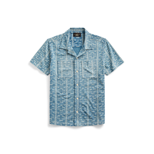 Print Indigo Jersey Shirt RRL in 1