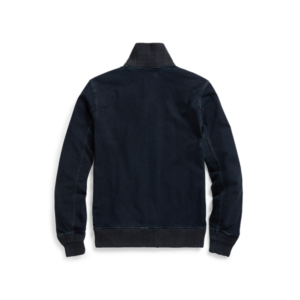Rinsed Blue Indigo Indigo Jersey Flight Jacket RRL 2