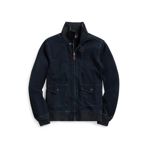 Indigo Jersey Flight Jacket RRL 1