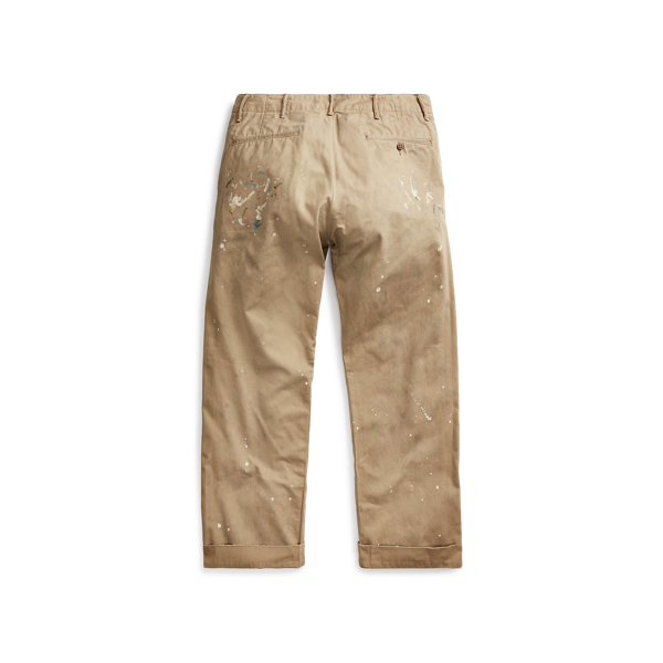 Khaki Paint-Splatter Chino Trouser RRL 2