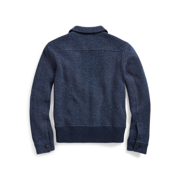 Navy/Black Wool-Cashmere Jumper Jacket RRL 2