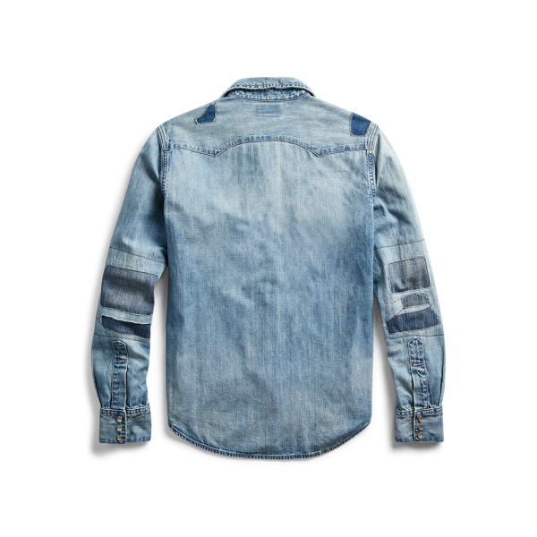 Dodson Repaired Wash Slim Repaired Western Shirt RRL 2