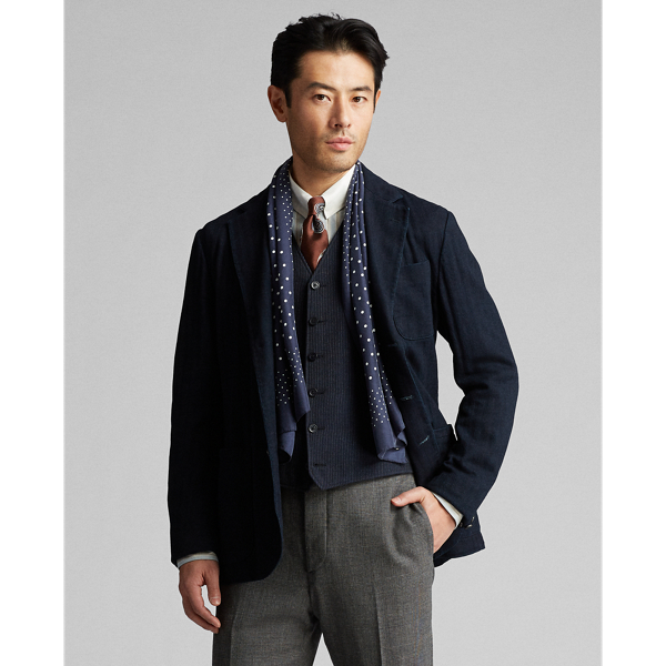 Indigo Indigo Herringbone Sport Coat RRL 3